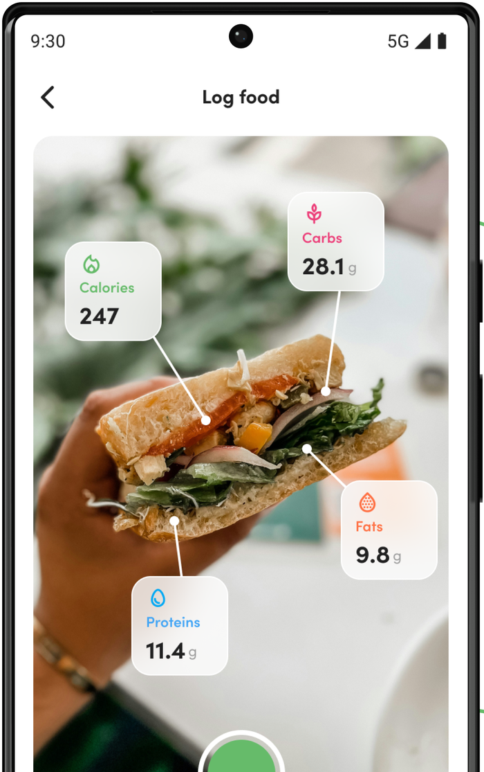 Voedingsapp van Fit Up — maaltijd scannen met kcal en macro's per gerecht